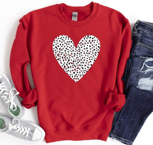 Dalmatian Heart Sweatshirt