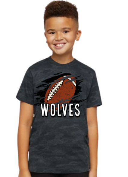 Youth- Distressed Wolves Football