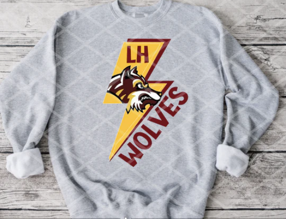 Retro Wolves Lightning Bolt