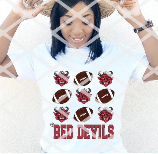 Red Devils Football Block