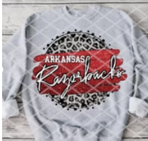 Razorbacks Leopard Brushstroke