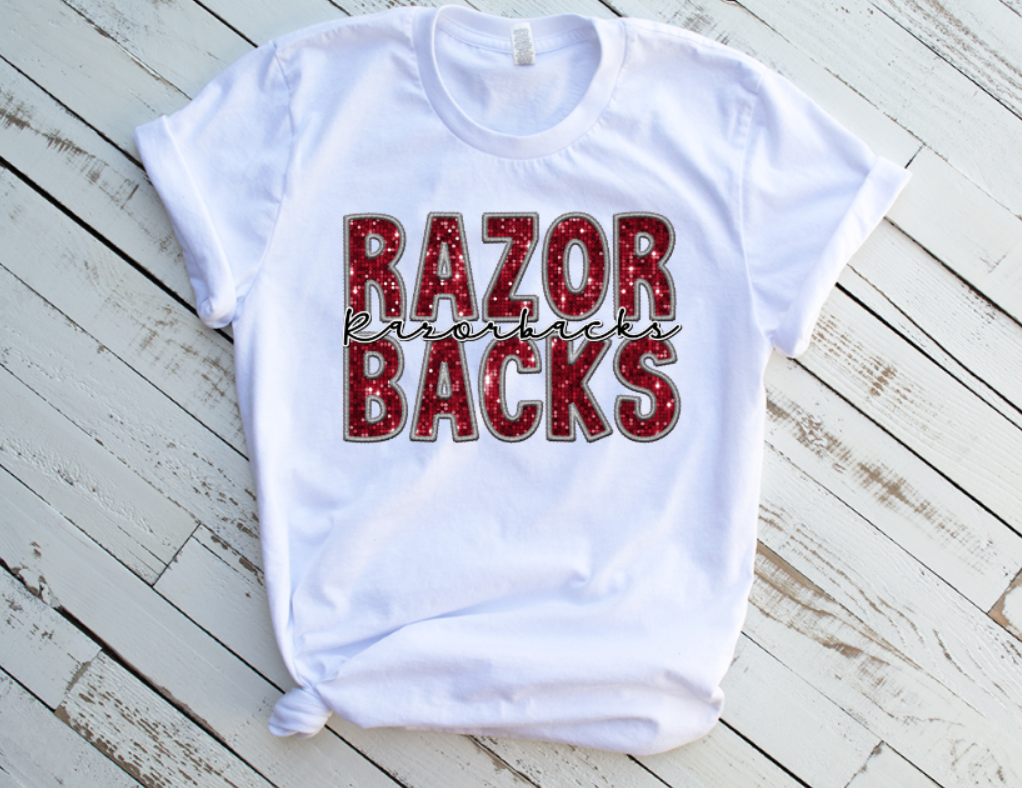 Razorbacks Faux Sequins