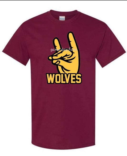 Wolves Hand- Gold