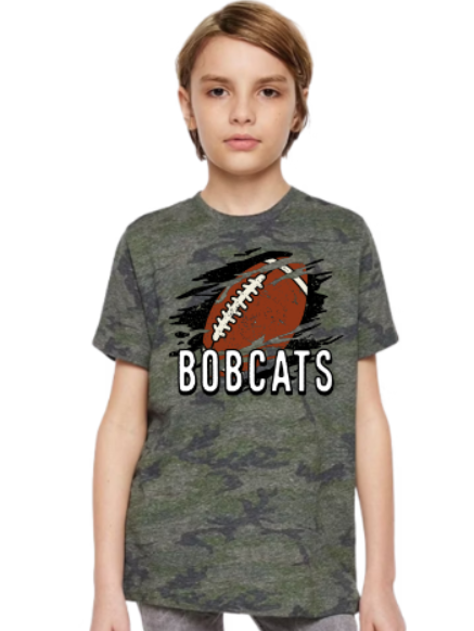 Youth- Distressed Bobcats Football