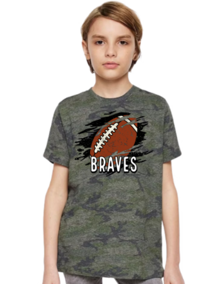 Youth- Distressed Braves Football