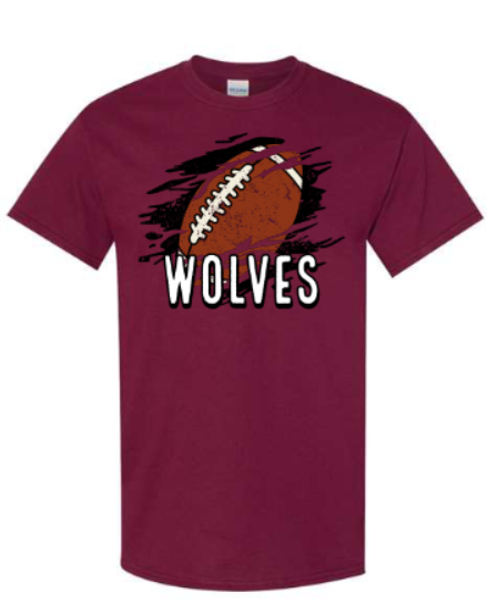 Youth- Distressed Wolves Football